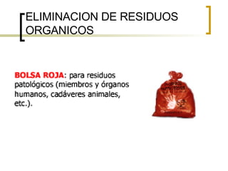 ELIMINACION DE RESIDUOS ORGANICOS  
