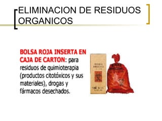 ELIMINACION DE RESIDUOS ORGANICOS 