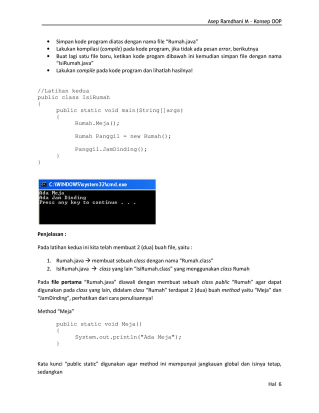 Konsep Pemrograman Berorientasi Objek | PDF