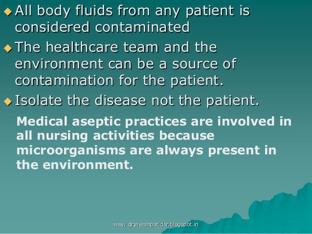 principles of medical asepsis principles of medical asepsis
