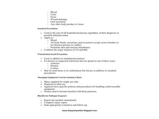 Asepsis and infection control