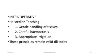 Halsted Principles Asepsis in surgery | PPTX