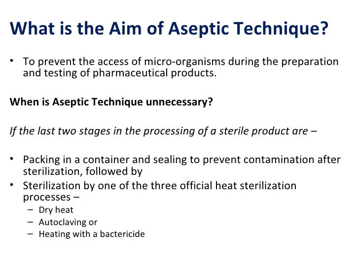 examples of medical asepsis
