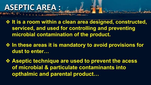 Aseptic area Unit 4 B pharm microbiology | PPTX