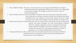 Aseptic Area and Microbial Control. - Pharmaceutical Microbiology ...