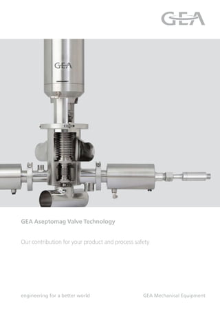 GEA Mechanical Equipment
Our contribution for your product and process safety
GEA Aseptomag Valve Technology
engineering for a better world
 