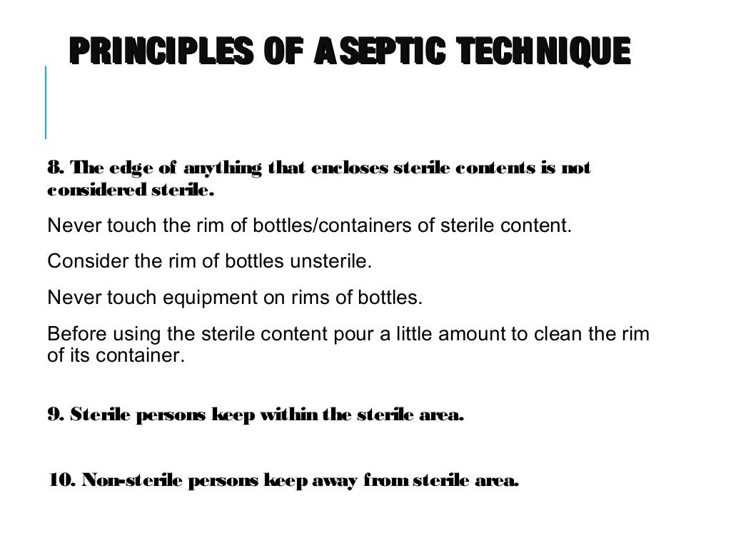 principles of Aseptic