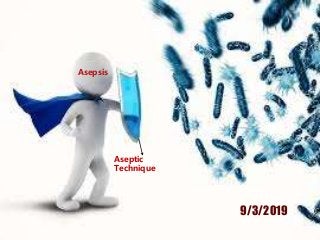 ASEPTIC TECHNIQUE
9/3/2019
Asepsis
Aseptic
Technique
 