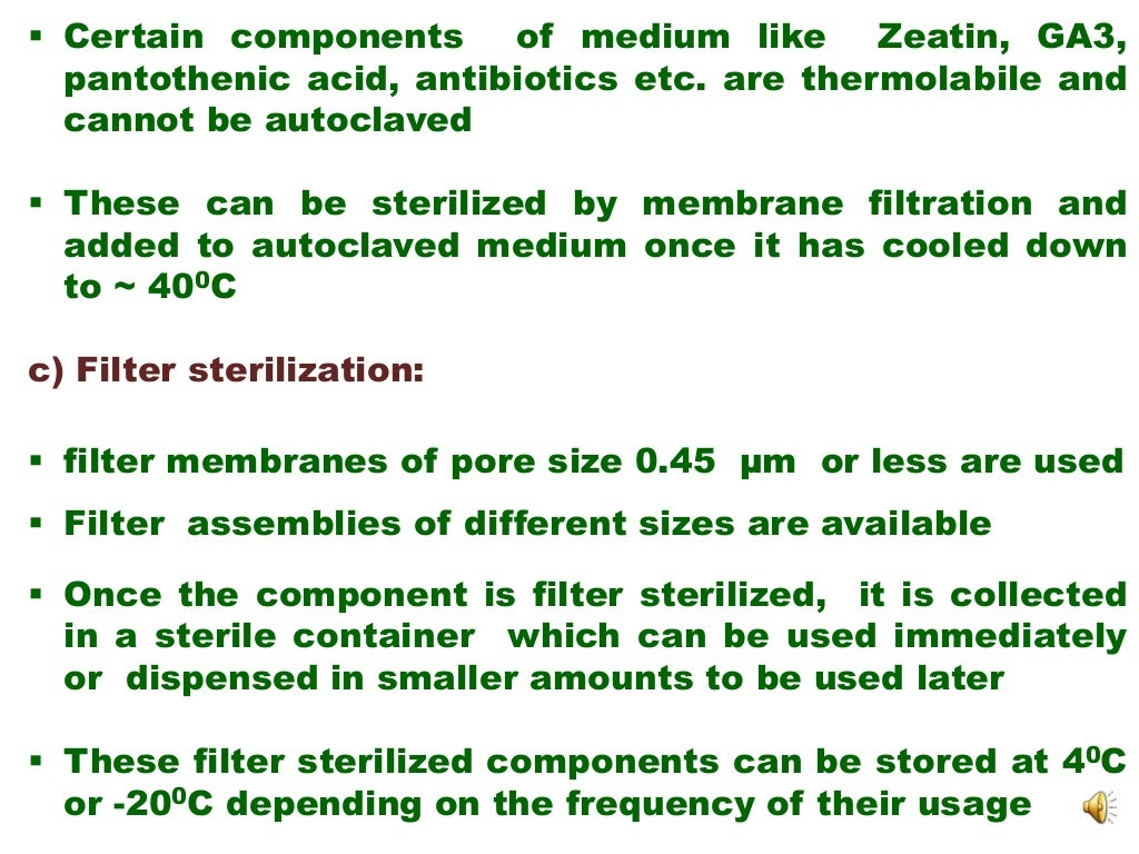 Aseptic techniques in plant tissue culture