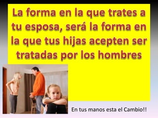 En tus manos esta el Cambio!!
 