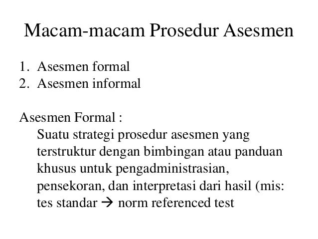 Asesmen bagi anak berkebutuhan khusus