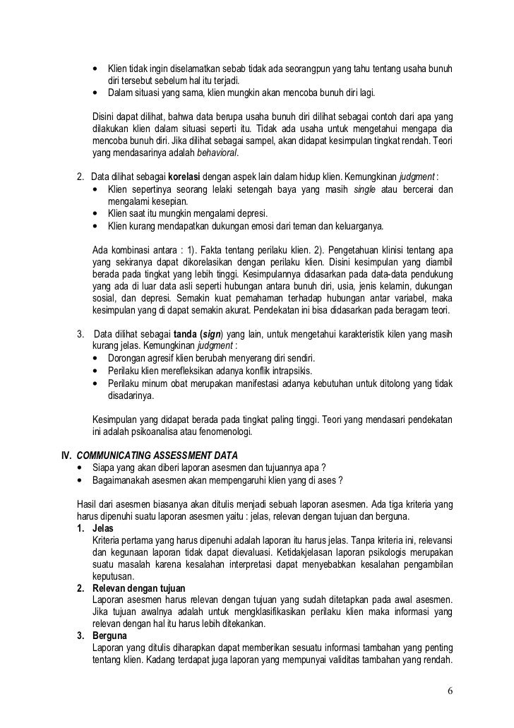 Asesmen Dalam Psikologi Klinis