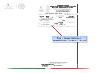 LENGUA ADICIONAL AL ESPAÑOL (INGLÉS) 2016-08-26
1986-1987
AGOSTO 2016
Para el caso de exalumnos,
anotar el último ciclo escolar cursado
Para el caso de exalumnos,
anotar el último ciclo escolar cursado
 
