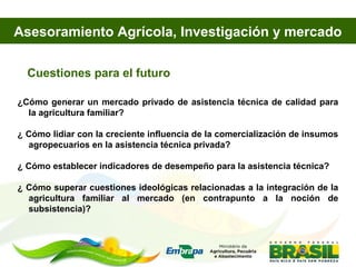 Asesoramiento agrícola orientado al mercado lucio brunale embrapa