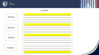 ___________________________________________________
___________________________________________________
___________________________________________________
___________________________________________________
Párrafo 1
Párrafo 3
Párrafo 2
Párrafo 4
EL TEXTO
___________________________________________________
___________________________________________________
___________________________________________________
___________________________________________________
___________________________________________________
___________________________________________________
___________________________________________________
___________________________________________________
___________________________________________________
___________________________________________________
___________________________________________________
___________________________________________________
 
