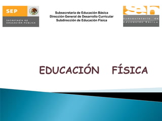 Subsecretaría de Educación Básica
Dirección General de Desarrollo Curricular
     Subdirección de Educación Física
 
