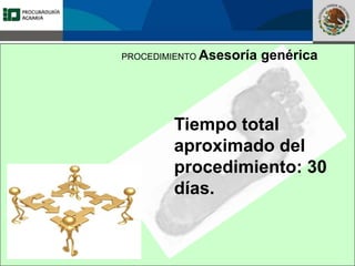 Fomento a la Inversión
Pública y Privada en la
Propiedad Rural
FIPP
PROCEDIMIENTO Asesoría genérica
Tiempo total
aproximado del
procedimiento: 30
días.
 