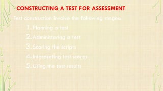 Comprehensive Guide to Educational Assessment and Test Construction | PPTX