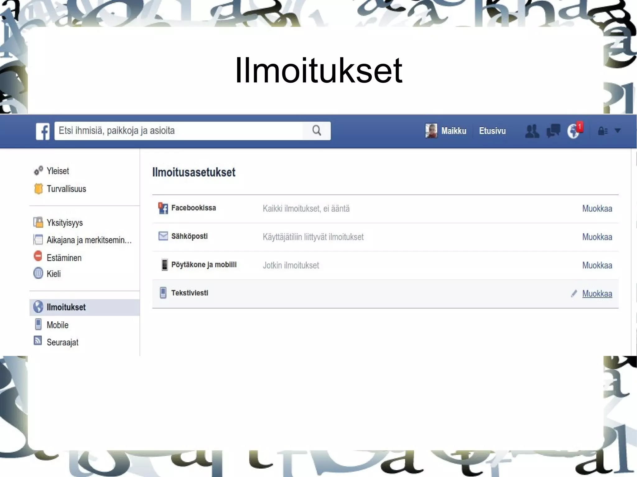 Ilmoitukset
 