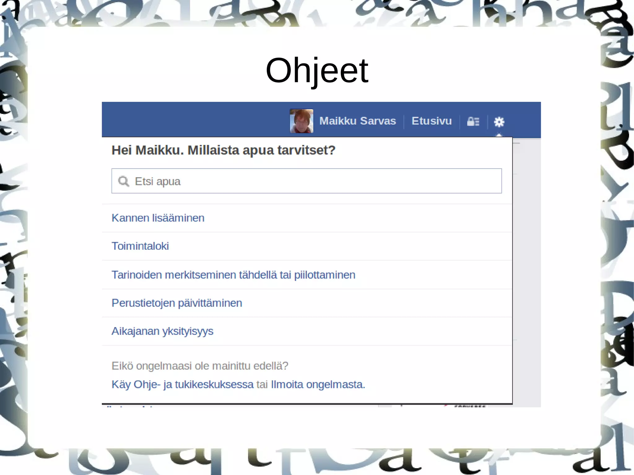 Yleisö – teknologia, mobiili
● Teknologia
– Selain ja käyttöjärjestelmä
● Selain ,käyttöjärjestelmä, näytön resoluutio, näytön värit, Flash-versio ja
Java-tuki
– Verkkopalvelu
● Sivustosi vierailijoiden Internet-palveluntarjoajat
● Verkkoaseman tunnus?
● Mobiili
– pöytäkone, tablet-laite tai mobiililaite.
– Mobiililaitteen tiedot, Mobiililaitteen tuotemerkki, Palveluntarjoaja,
Mobiilisyötteen valitsin, Käyttöjärjestelmä, Näytöntarkkuus
 
