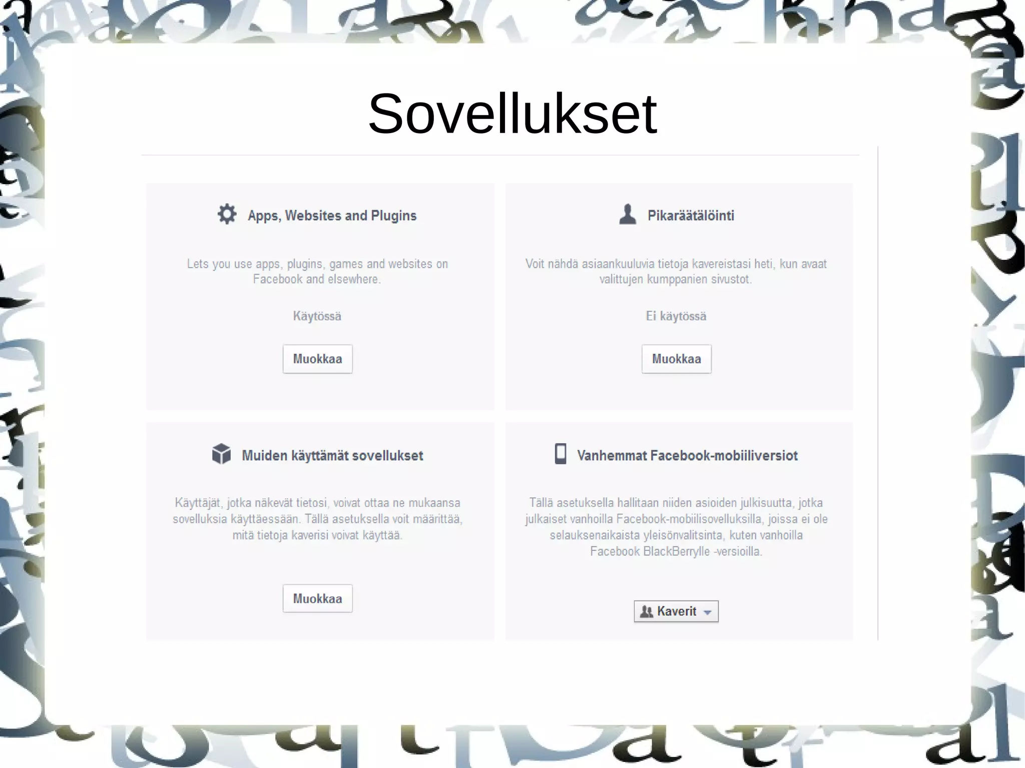 Tulkinta - tavoitteet
● Sisääntulo mistä?
● Ohjaavatko tärkeät hakusanat perille?
● Tavoitetako alueellisesti toivomasi
henkilöt?
– Entä jos ihmisiä tulee maantieteelliset tai
kielialueelta jostain segmenttini ulkopuolelta?
● Maantieteellisillä osuuksilla erityisesti
merkitys kivijalkaliikkeelle
● Jokin syy tulla sivustolle usein?
 