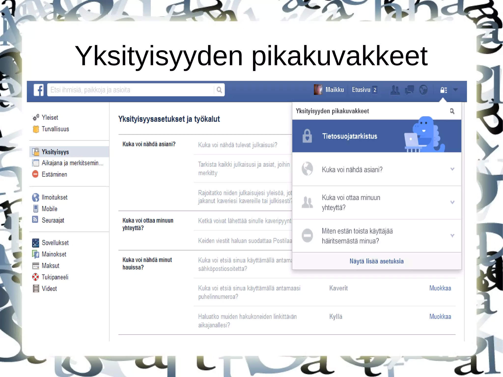 .. sitten ..
● Mieti tavoitteesi ja suunnitelmasi
– Avainsanat, sisääntulosivu, läsnäoloajat - mistä,
missä, milloin
– Osaaminen jota tarvitse
● Liiketoiminnan ymmärtäminen
● Verkko analytiikan ymmärtäminen
● Verkkoratkaisun ymmärtäminen
● Tulkitse – REAGOI!
 