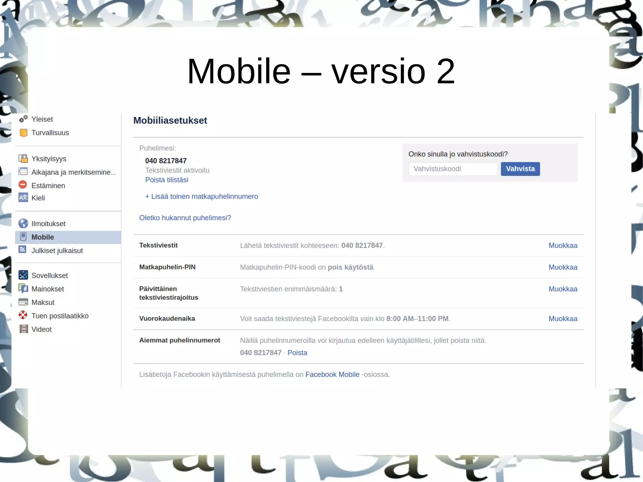 Mobile – versio 2
 