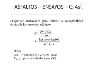 ASFALTOS – ENSAYOS – C. Asf.
 