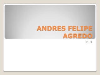 ANDRES FELIPE
     AGREDO
           11 D
 