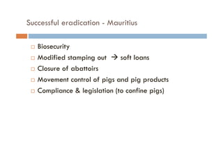 ASF in Africa: pathways to prevention and control