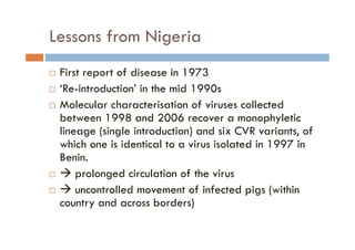 ASF in Africa: pathways to prevention and control