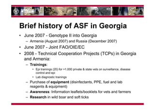 Understanding the pig sector for improved ASF control in Georgia—Cross cutting issues with Eastern Africa
