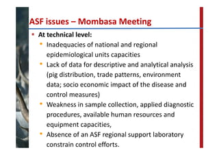 FAO‐ECTAD network and control strategy for ASF