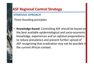 FAO‐ECTAD network and control strategy for ASF