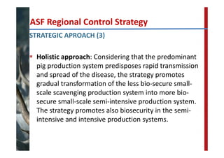 FAO‐ECTAD network and control strategy for ASF