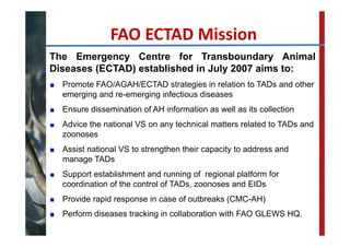 FAO‐ECTAD network and control strategy for ASF