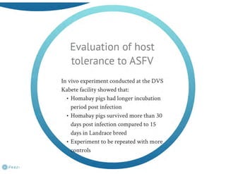 Understanding ASF epidemiology: A prerequisite for disease control