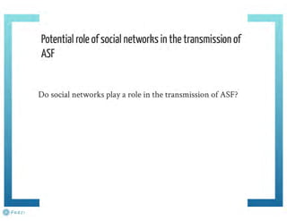 Understanding ASF epidemiology: A prerequisite for disease control