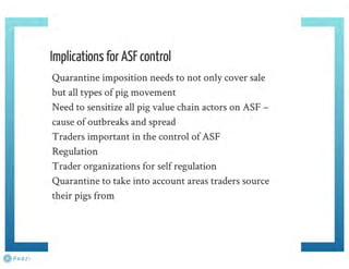Understanding ASF epidemiology: A prerequisite for disease control
