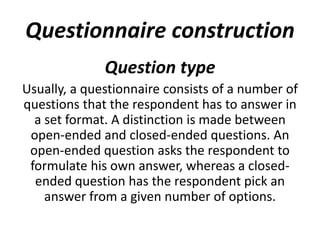 Questionnarie | PPTX