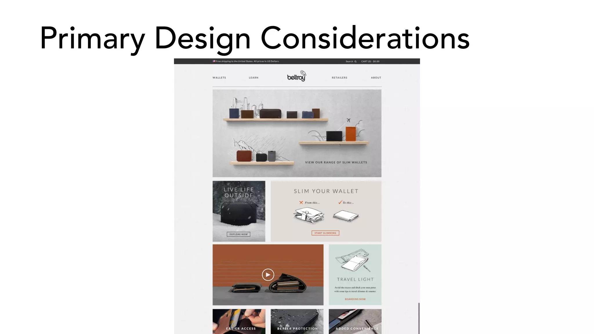 Primary Design Considerations 
 