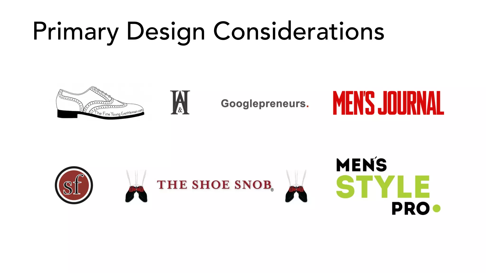 Primary Design Considerations 
 