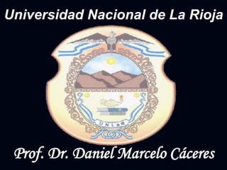 Prof. Dr. Daniel Marcelo Cáceres
Universidad Nacional de La Rioja
 