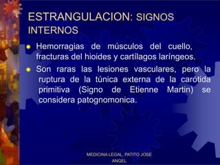 Lesiones Raras ASFIXIOLOGIA FORENSE.pptx.pdf diapositivas | PDF