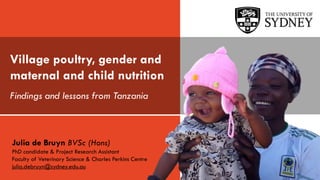 Animal-source foods and maternal and child nutrition in resource-limiting settings