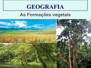 GEOGRAFIA
As Formações vegetais
 