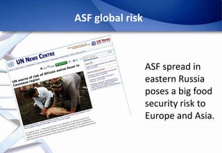 Epidemiology of African Swine Fever: A prerequisite to control | PPTX