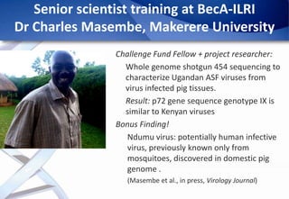 Epidemiology of African Swine Fever: A prerequisite to control