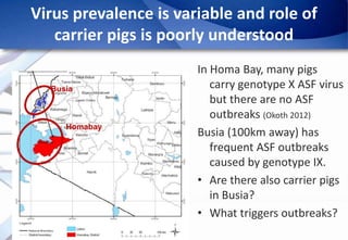 Epidemiology of African Swine Fever: A prerequisite to control