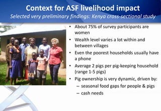 Epidemiology of African Swine Fever: A prerequisite to control
